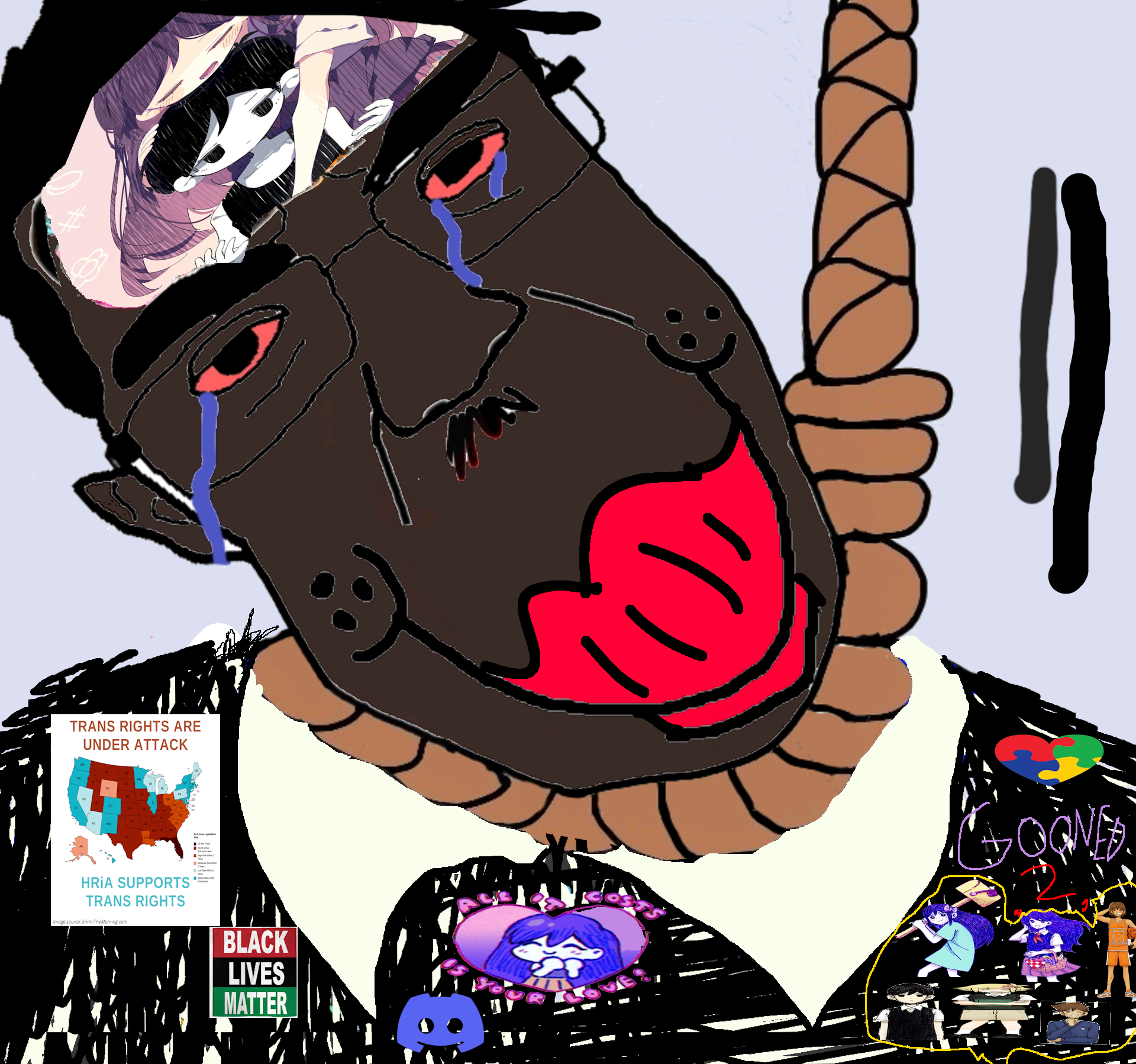 mari, chudjak, chudjak front, slopjak, ack, aubrey omori, autism, basil (omori), basketball, black lives matter