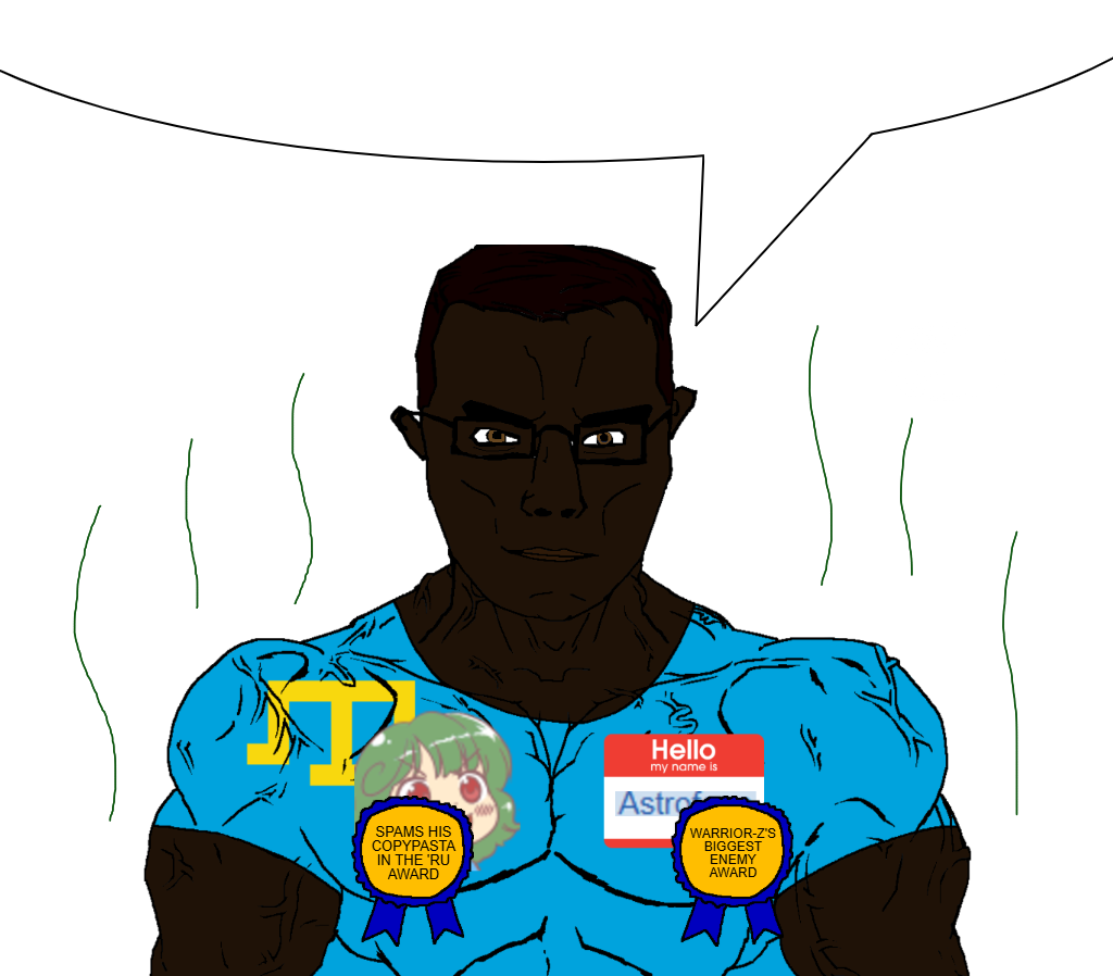 yuuka kazami, chudjak, chudjak front, muscular chud, anime, award, crimea, crimean tatar, looking at you, name tag