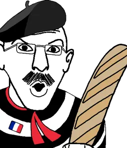 56jak, baguette, beret, clothes, ear, flag, france, glasses, hat, mustache