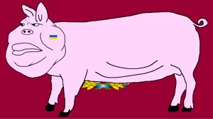 tacoblimp, oblasts of oinkraine, animal, closed mouth, cornucopia, country, ear, fat, flag, full body