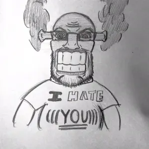 entiral, feraljak, markiplier soyjak, science lover, (you), angry, drawfag, drawing, glasses, i hate