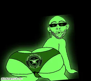 nojak, animated, arm, ass, central intelligence agency, ear, glasses, glowing, hands, leg