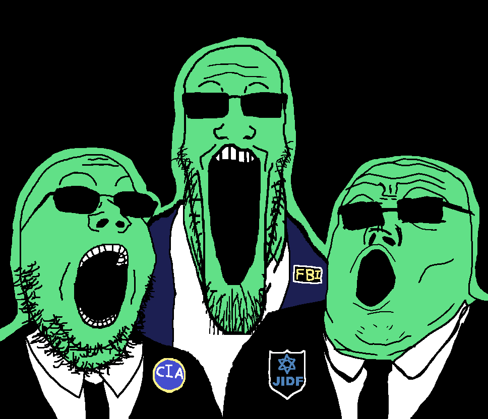 gapejak, markiplier soyjak, tony soprano soyjak, glowie, soyjak trio, 3soyjaks, central intelligence agency, clothes, federal bureau of investigation, glasses