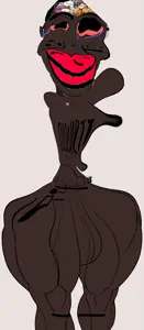 chudjak, jartycuck, patrick, jartycuck, slopjak, black skin, bloodshot eyes, crying, full body, leg