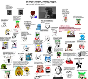 gigachad, pepe, a24 slowburn soyjak, bernd, chudjak, el perro rabioso, feraljak, gapejak, impish soyak ears, markiplier soyjak