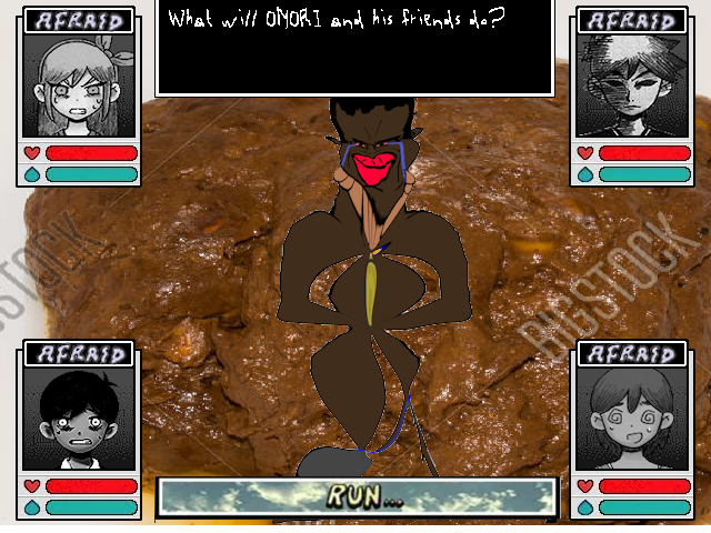 chudjak, obsessedchud, jartycuck, aubrey (omori), black skin, bloodshot eyes, crying, english text, hair, hero (omori)