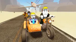 nate higgers, feraljak, markiplier soyjak, neutralplier, natejak, blonde hair, brown troonjak, hair, motorcycle, neutral