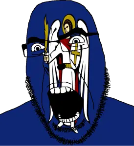 cobson, angel, angry, archangel, archangel michael, bushy eyebrows, christianity, country, cross, flag