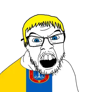 feraljak, anchor, blonde hair, blue eyes, clothes, country, flag, glasses, hair, mustache