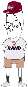 gapejak, rand, wholesome soyjak, brainful, cap, closed mouth, clothes, distorted, dr pepper, full body