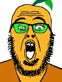 waljak, food, fruit, glasses, open mouth, orange (fruit), orange skin, stubble, white background, froot