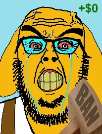 waljak, jannyjak, animal, animal ears, ban, ban hammer, bloodshot eyes, crying, dog, dog ear