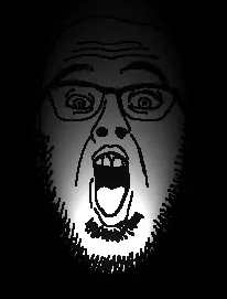 waljak, glasses, looking at you, ominous, open mouth, shadow, stubble, teeth, tongue