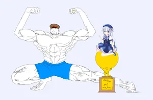 gapejak, massjak, wholesome soyjak, anime, arm, buff, cap, clothes, communism, ear