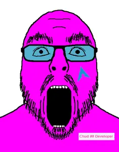 flartson, arch linux, glasses, open mouth, stubble, teeth, quote