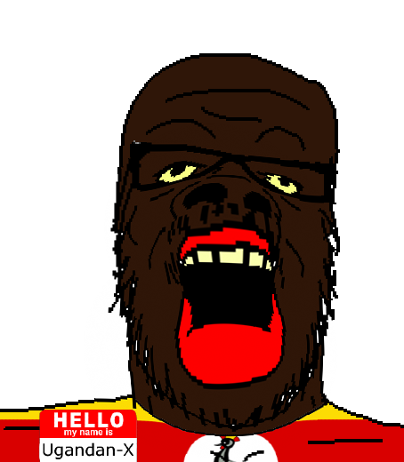 a24 slowburn soyjak, unknown, nonexistent nameflamboyant persons, bald, big lips, glasses, kiss yourself ugandan diddy noon, lips, looking up, name tag