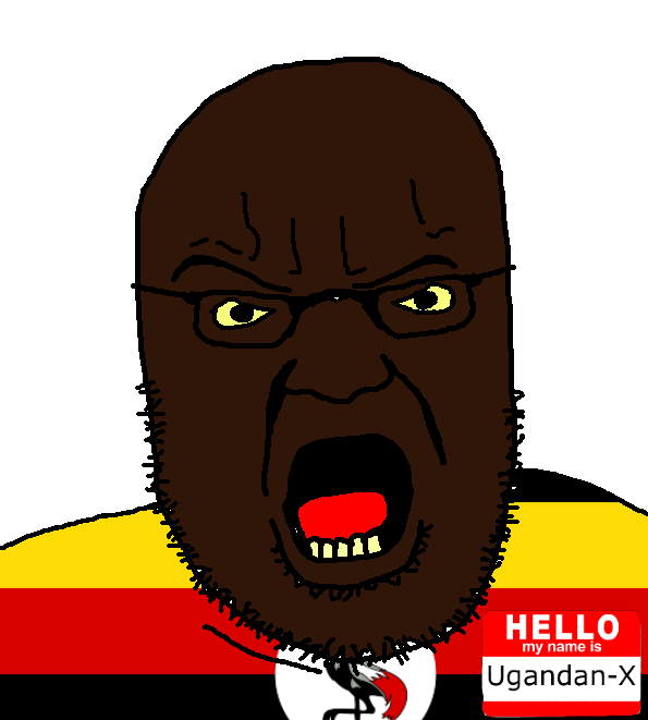 unknown, nonexistent namefags, angry, bald, kys ugandan pedo nigger, looking at you, name tag, open mouth, stubble, tongue