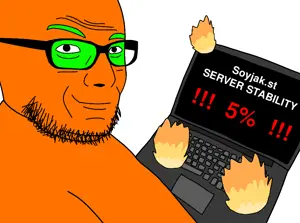 laptopjak, unknown, glasses, laptop, smirk, smug, soyjak, soyjak party, stubble, froot