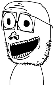 sackjak, troll sackjak, glasses, looking at you, stubble, teeth, white background