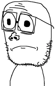 sackjak, sad sackjak, glasses, looking at you, stubble, white background