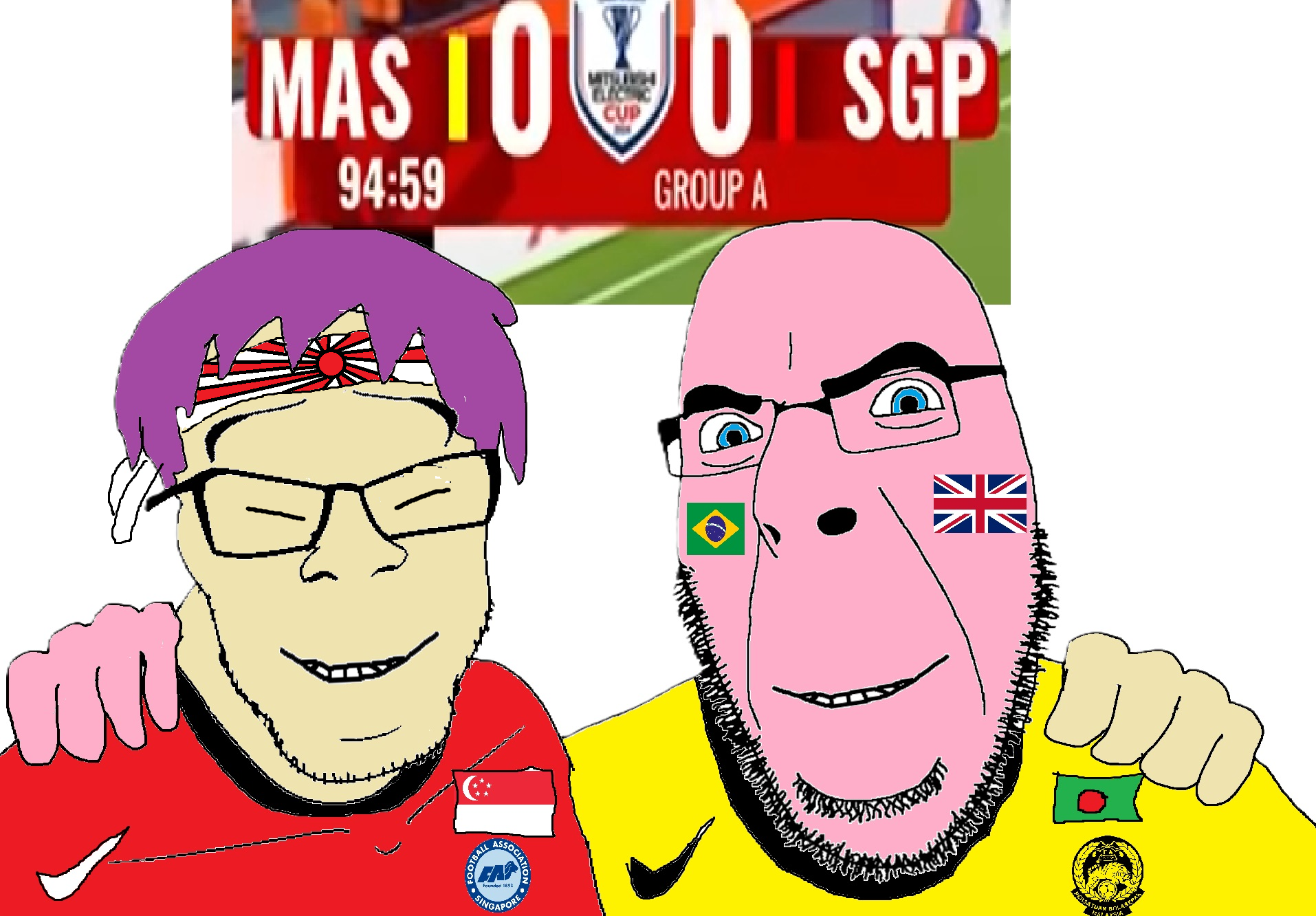 cobson, feraljak, no more brother wars, bald, blue eyes, football, friendship, glasses, hands, malaysia