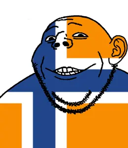 gapejak, gapealien, closed mouth, flag, glasses, grin, looking at you, smile, soyjak, stubble