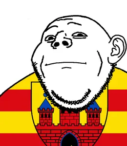 gapejak, gapealien, closed mouth, flag, glasses, holy roman empire, looking at you, neutral, soyjak, stubble