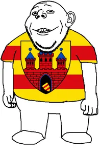 gapejak, gapealien, arm, closed mouth, clothes, flag, full body, glasses, grin, hands