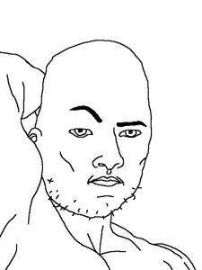hercules, chad, ear, eyebrows, eyes, mouth, nose, raised eyebrow, stubble