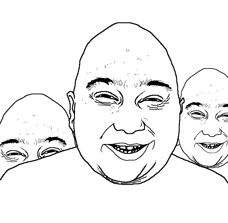 igor, unknown, 3soyjaks, bald, ear, eyebrows, eyes, fat, front view, glasses