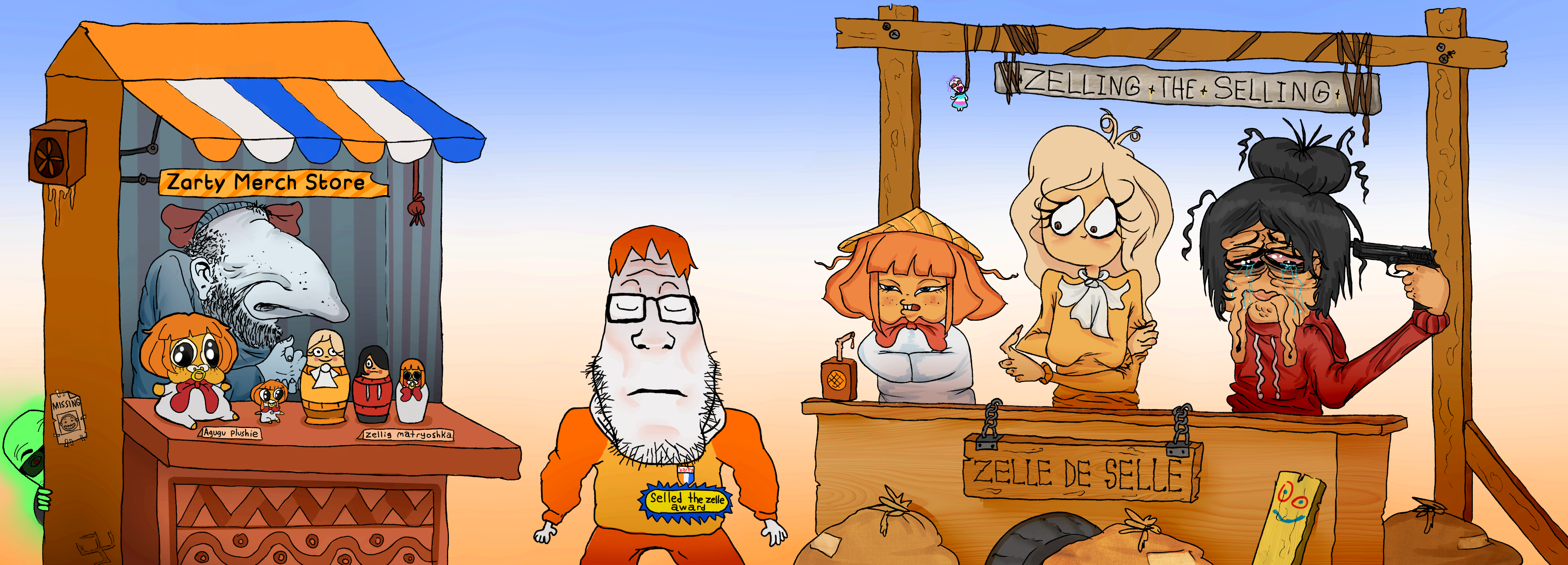 huwabag, jartyrapist, coco schoppenboer, happy merchant, maya schoppenboer, mymy schoppenboer, el perro rabioso, markiplier soyjak, glowie, its over