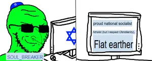 soyak, glowie, clothes, comic, computer, glasses, glowing, hat, jewish nose, jews