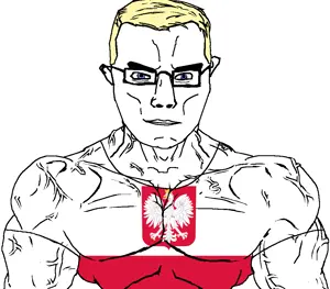 chudjak, chudjak front, muscular chud, aryan, a10 eyes, blonde hair, buff, flag, hair, looking at you
