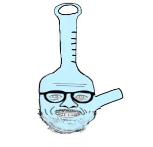 microplasticsjak, objakt, bottle, crack, glass, glasses, mustache, smile, stubble, white background