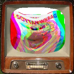 meximutt, 3dgifmaker, animated, chromatic abberation, lips, painted nails, text, tv, antiswarthy