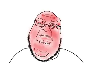 brightson, angry, beard, glasses, open mouth, red skin