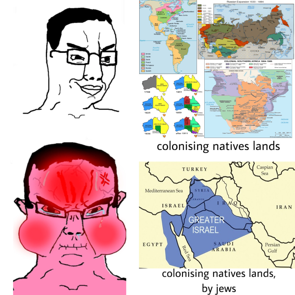 chudjak, angry, australia, bloodshot eyes, caspian sea, central america, closed mouth, colonialism, colonization, crying
