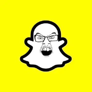 feraljak, app, cleavage, ghost, snapchat, yellow