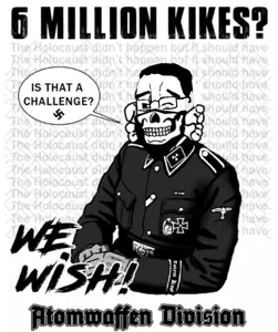 chudjak, clothes, face mask, glasses, holocaust, mask, speech bubble, swastika, uniform, wink