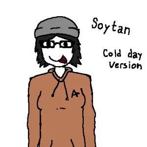 soytan, clothes, glasses, gooned to soytan again award, hair, hoodie, oekaki, tongue
