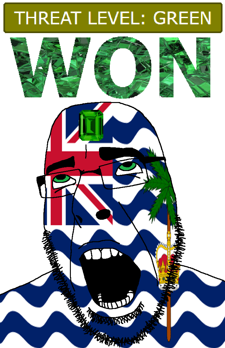 cobson, ahegao, british indian ocean territory, country, crown, emerald, flag, gem, glasses, green