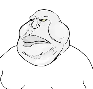 meximutt, muttvariants from meximutt, muttverse, angry, closed mouth, fat, gynaecomastia, mutt, muttoid, obese