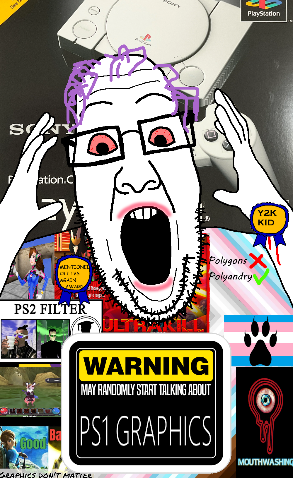 sectionalism, ppp, award, balding, blood, bloodshot eyes, furry, glasses, hands, lipstick