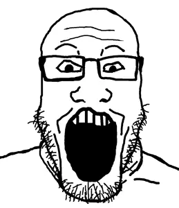 sisa9000, markiplier soyjak, remastered soyjaks, bald, balding, beard, glasses, head, high res, soyjak