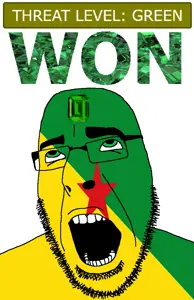 cobson, ahegao, country, emerald, flag, france, french guiana, gem, glasses, green