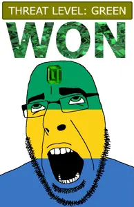 cobson, ahegao, country, emerald, flag, gabon, gem, glasses, green, green eyes