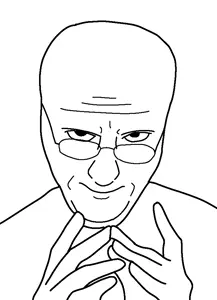 eviljak, glasses, hands, looking at you, shaved, soyjak