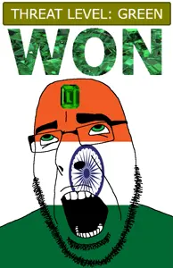 cobson, ahegao, ashoka chakra, country, emerald, flag, gem, glasses, green, green eyes