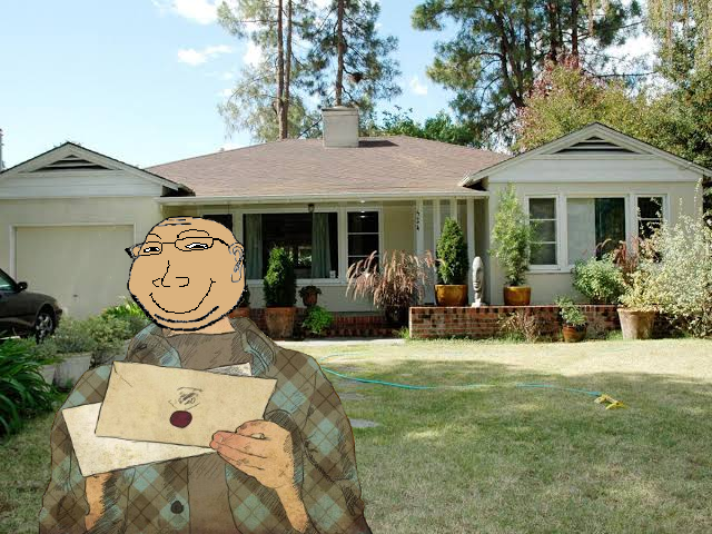 gapejak, massjak, wholesome soyjak, closed mouth, clothes, ear, glasses, hands, harry potter, holding object