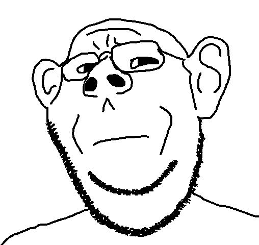 impish soyak ears, japeson, 1soyjak, bald, black eyes, chin, closed mouth, double chin, ear, glasses